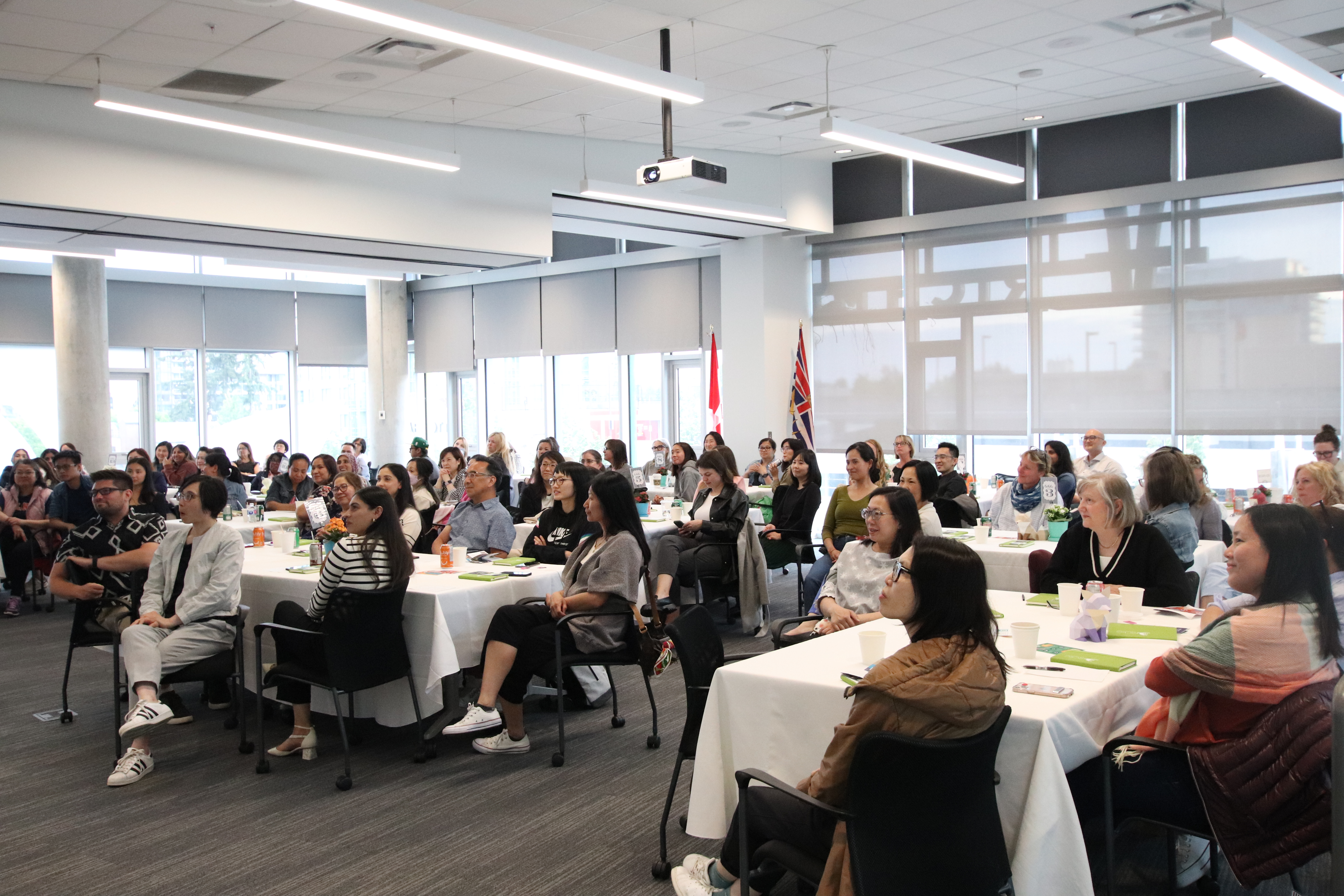 A group of child care professionals participating in a workshop